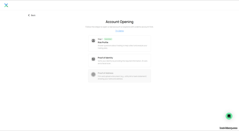 IUX การยืนยันบัญชี
