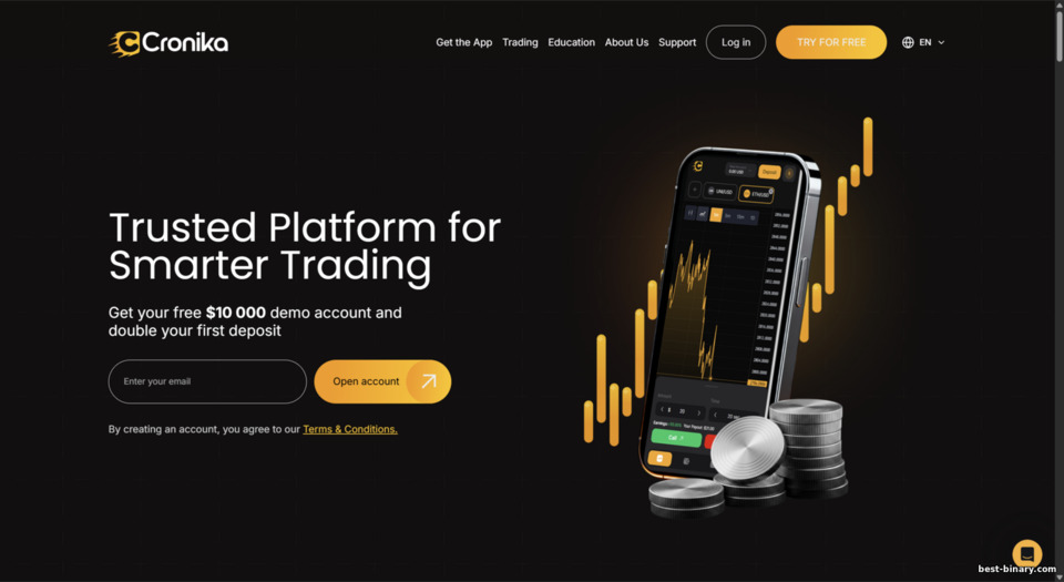 Cronika โบรกเกอร์ เว็บไซต์ทางการ